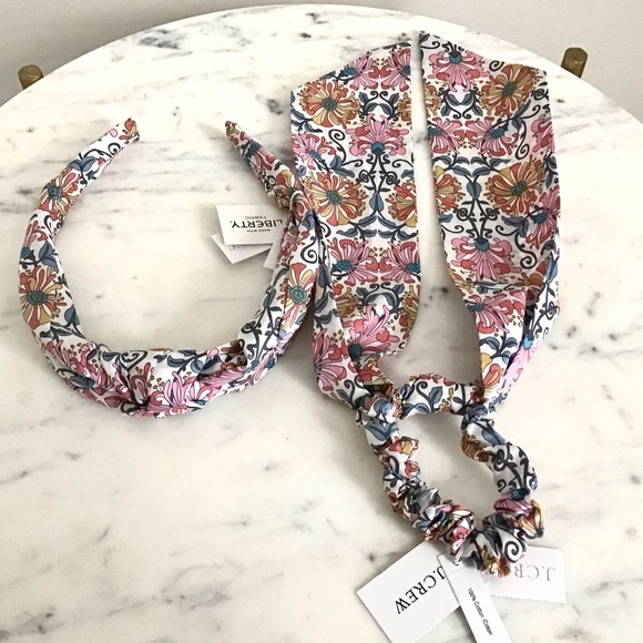 J. CREW Liberty London Print Knot Headband and Twilli Scrunchie New With Tag main image 6